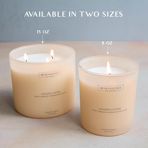 Golden Luster Scented Candle | Orange, Cedarwood & Clove | 8oz