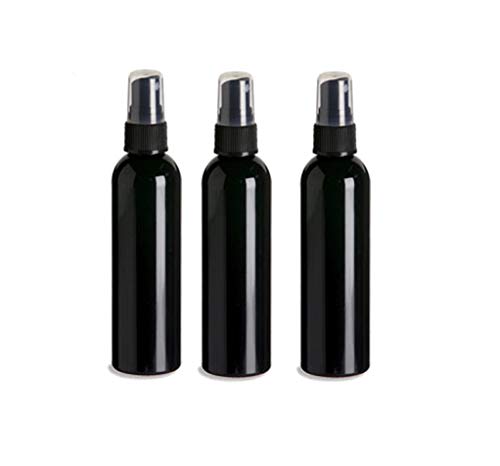 Natural Farms 4oz Black Cosmo Spray Bottles - 3 Pack Refillable Containers