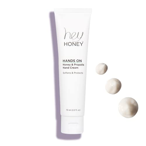 Hey Honey Hand Cream for Dry Cracked Skin - 2.2 Fl Oz Moisturizer with Shea Butter & Honey