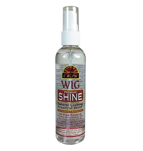 Okay Oil-Free Hair Shine Spray for Synthetic & Natural Hair 4oz
