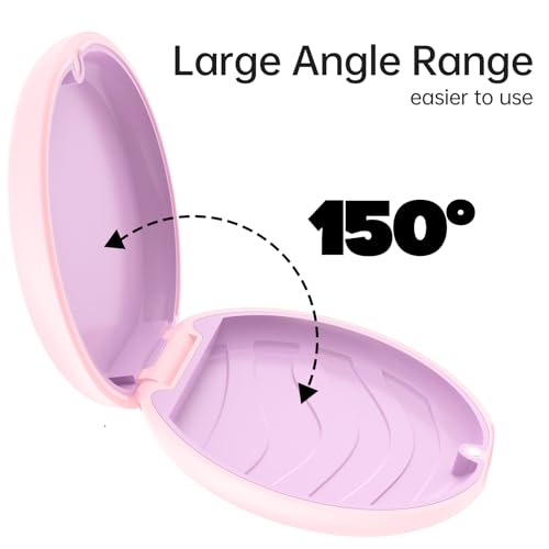 Invisalign Retainer Case with Tool & Brush - Pink Slim Design