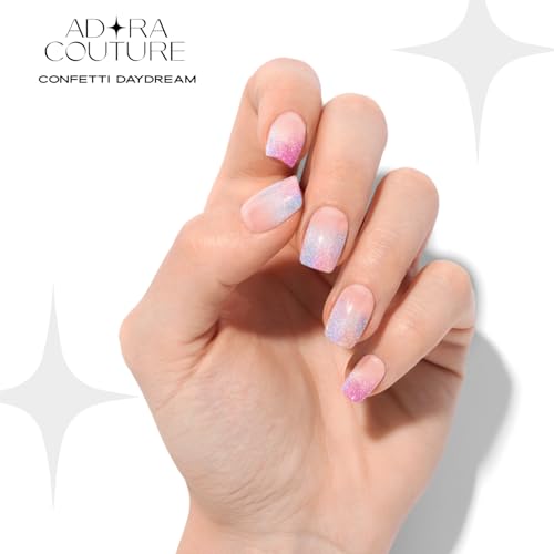 Adora Couture Semi Cured Gel Nail Strips Kit - 30 Pieces for Salon-Quality Manicure