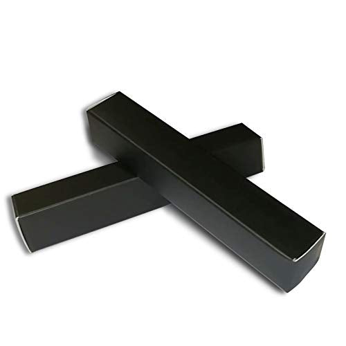 ANZKA 50 Pcs Matte Black Lip Gloss Packaging Boxes - 4.72x0.78x0.78 Inch