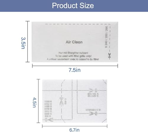8 Pack Miele Compatible AirClean & Motor Protection Filters