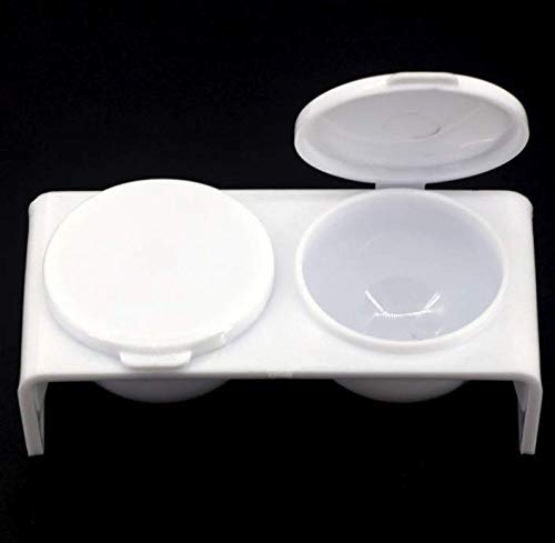 LASSUM 2PCS Nail Art Dappen Dish Cups with Lids for Acrylic & Liquid Mixing