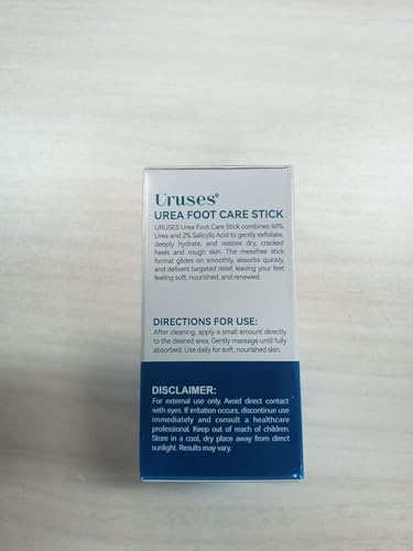 WeiWeiLa Urea 60% & Salicylic Acid Foot Care Stick 2-Pack, Callus Remover for Cracked Heels & Dry Skin
