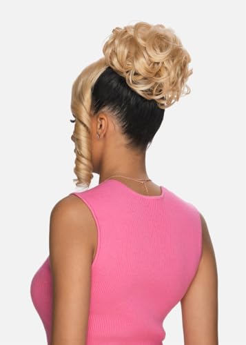 Vivica A. Fox Bang N Bun Clip-In Hair Set - Messy Bun & Spiral Bangs