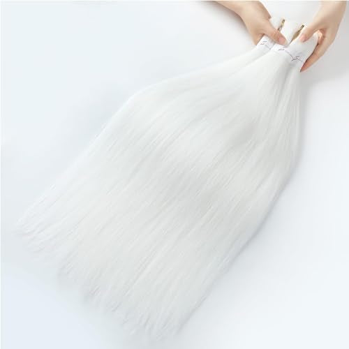 ShowCoco Pre-Stretched Braiding Hair 32 Inch - 3 Packs, White - Soft Yaki Texture