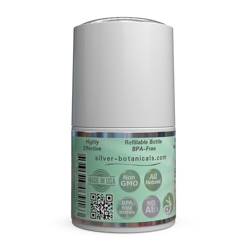 Silver Shield All-Natural Deodorant Roll-on 2 oz - Refillable, Aluminum-Free, Colloidal Silver & Essential Oils, Pack of 1