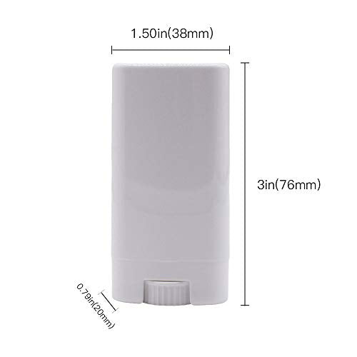 30 Pack White Plastic Deodorant Containers 15ml for DIY Lip Balm & Lotion