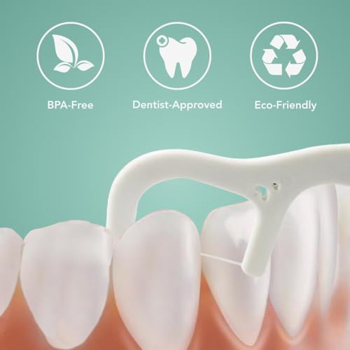 Dental Floss Picks with Soft Pick - 50 Count Portable Oral Care