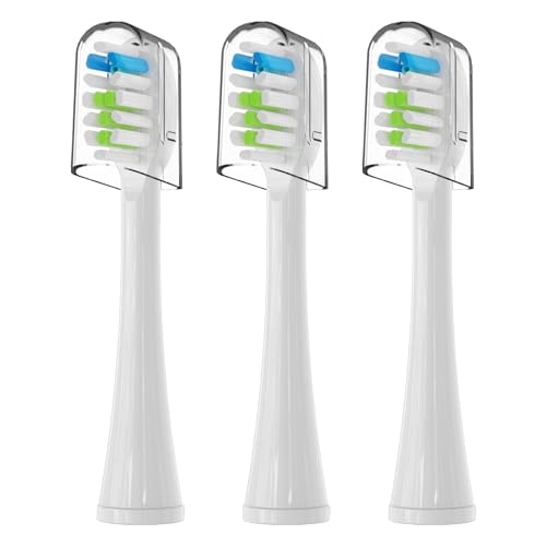 CloudDent 3-Pack Replacement Brush Heads for Waterpik Sonic Fusion - Black