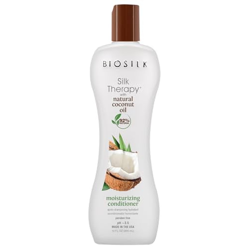 BioSilk Coconut Oil Moisturizing Conditioner 12 Fl Oz - Frizz Control