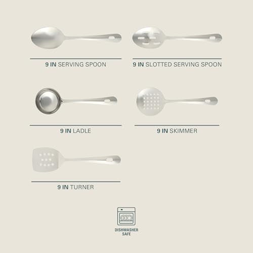 Gibson Home Landsworth 5-Piece Stainless Steel Serving Utensil Set