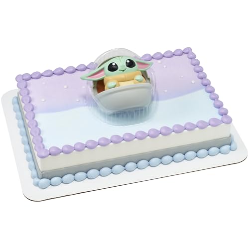 STAR WARS: The Mandalorian Grogu Cake Topper with Hover Pram