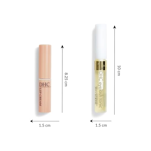 DHC Lip Cream & Eyelash Tonic Set - Hydrating Lip Balm & Strengthening Serum