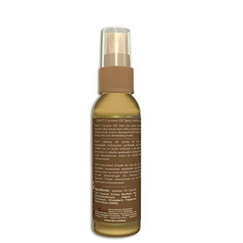 OKAY Coconut Spray Mist Oil for Shiny, Soft Hair - 2oz