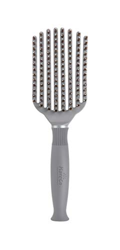 KareCo Premium Tangle Buster Hair Brush Gray - Travel Detangler for All Hair Types