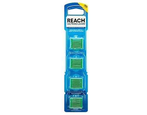 REACH Ultraclean Access Snap-On Flosser with 28 Mint Refill Heads