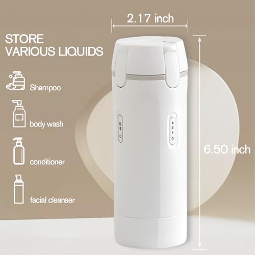 4 in 1 Travel Dispenser - White 30ML Leak-Proof Bottles with Labels