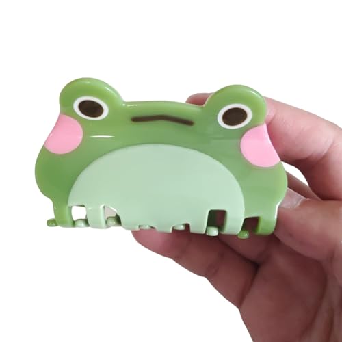 Cute Frog Hair Clip for Women - Durable Acetate Claw Clip
