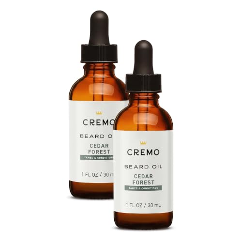 Cremo Beard Oil Cedar Forest 1 fl oz Pack of 2 - Moisturizes & Softens Beards