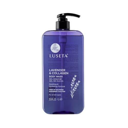 Luseta Lavender & Collagen Body Wash, Hydrating Shower Gel - 33.8 Fl Oz