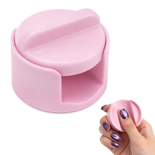 Fantovo Glass Bead Nail Magnet - 360° Rotating Spinning Top for Magnetic Nail Polish, DIY & Salon Use, Pink - Magnetic Nail Art Tool