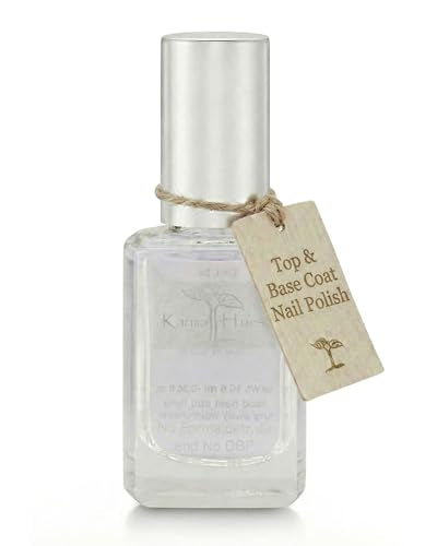 Karma Organic 2-in-1 Base & Top Coat Nail Polish, Clear - Strengthens & Protects