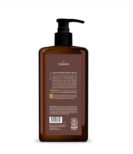 Cremo Casked Vanilla Body Wash for Men, Moisturizing Rich Lather, 32 Fl Oz