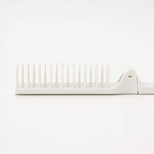 MUJI Polypropylene Folding Hair Brush - Portable Travel Size