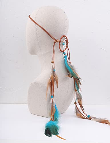 Bohemian Feather Headband with Beads - Jumwrit Women's Hair Accessory
