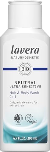 Lavera Neutral Shower Shampoo with Organic Evening Primrose for Sensitive Skin & Hair, Vegan, PETA Certified – 6.76 fl oz