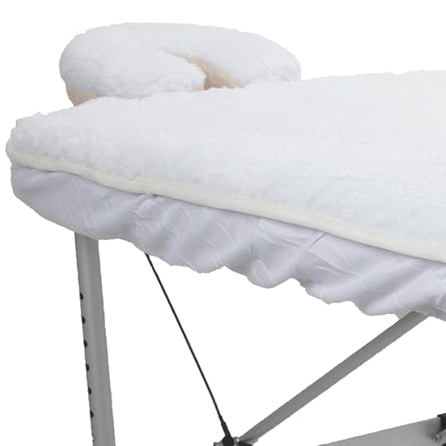 ForPro Premium Fleece Massage Table Pad Set - Extra Soft White, 31" x 72"