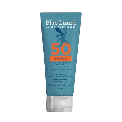 Blue Lizard Sport Mineral Sunscreen SPF 50 - 100% Vegan, Water-Resistant
