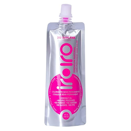 Iroiro Neon Pink Semi-Permanent Hair Color - 4oz Vegan Dye