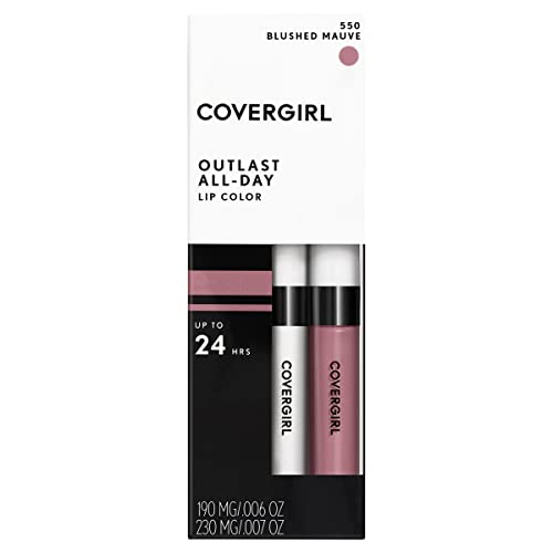 COVERGIRL Outlast All-Day Liquid Lipstick with Topcoat - Blushed Mauve (2 Pack)
