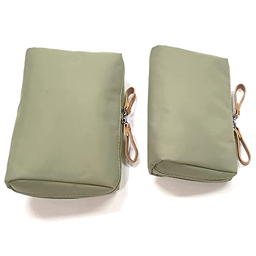 Vviitop Emerald Green Makeup Bag Set (2Pcs) - Portable Cosmetic Pouch