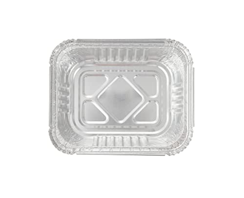 Waytiffer 50 Pack Disposable Aluminum Foil Pans with Lids, 5.5" x 4.5"