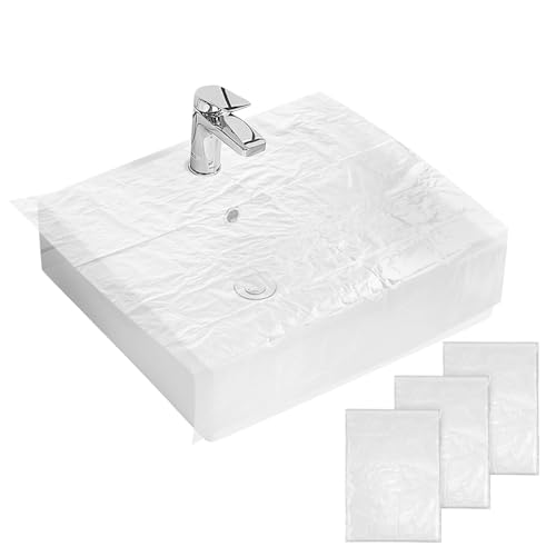 Beard Hair Catcher for Sink - Disposable Bib, 50 PCS Clear
