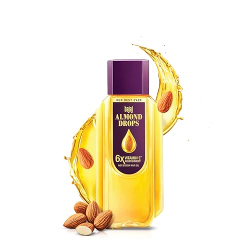 Bajaj Almond Drops Hair Oil 475 ml – Almond / 16.91 fl oz, Pack of 1