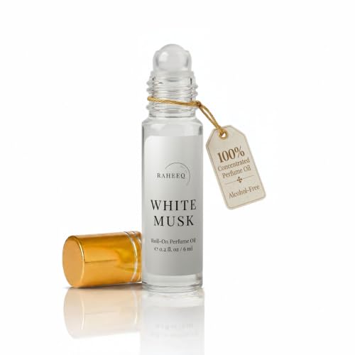 Raheeq Musk Perfume Oil Roll-On – Long Lasting Pure White Musk Fragrance, Unisex Arabic Attar, 6ml