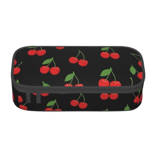 Gkyygk Red Cherry Large Capacity Makeup & Toiletry Bag - Standard Size