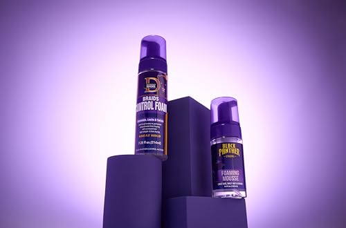 Black Panther Braids Control Foam - Hair Styling Mousse for Braids & Twists, 7.25 fl oz