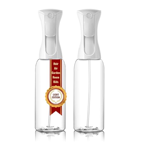 Mistifi Ultra Fine Mist Spray Bottle - 500ml Transparent Refillable (2 Pcs)