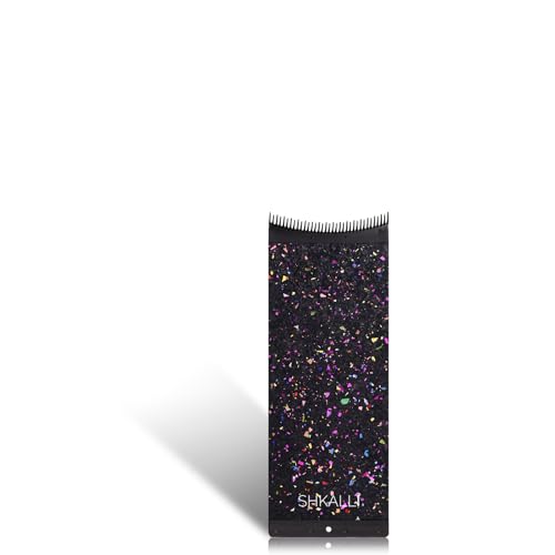 Professional Carbon Fiber Hair Coloring Board with Comb Teeth, Lightweight Slim Bleaching Board for Salon Hair Highlighting Balayage (Glitter Black S_130345)