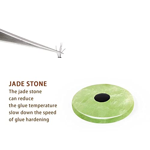 3 PCS Jade Stone Eyelash Extension Glue Pallet Set