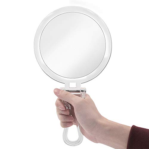 Cheftick Clear Double-Sided Handheld Makeup Mirror - 7X Magnification