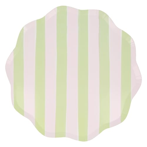 Meri Meri Pastel Striped Disposable Paper Plates - Pack of 8