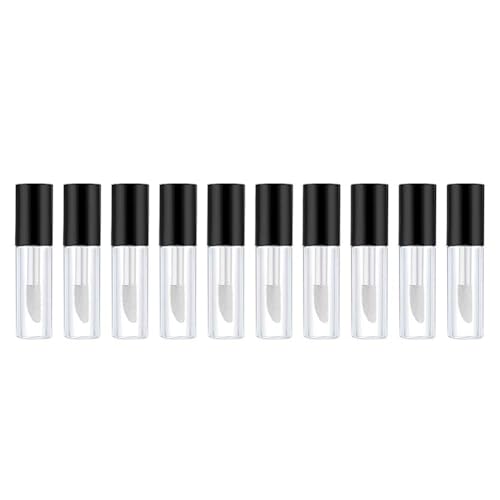 AKOAK 10Pcs 0.8ml Empty Lip Gloss Bottles Glass-Free Mini Portable Containers